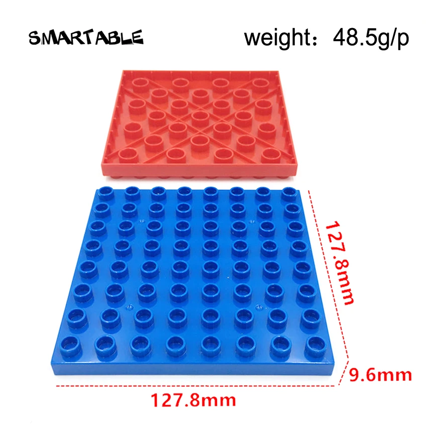 Smartable New Big Plate 8x8 Building Blocks Parts Compatible Major Brands Creative Toys For Children Of Low Age Gift 6pcs/Set | Игрушки и