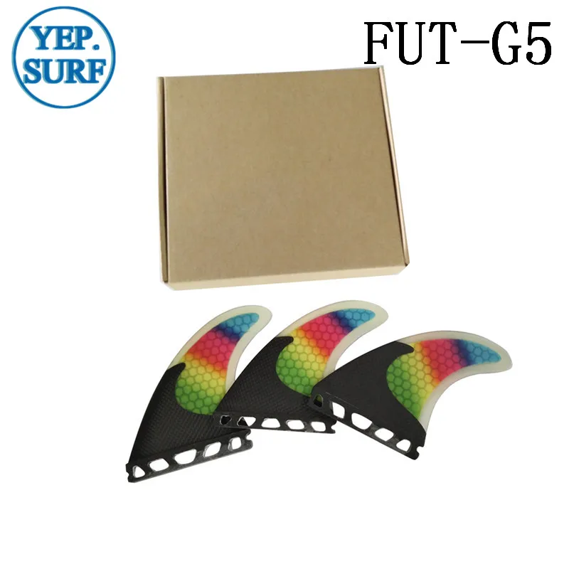 

Surf Future Fin G5 Surf board Fin, Rainbow Carbon Fibreglass fin M Size Fin for Sales, Free shipping prancha quilhas de