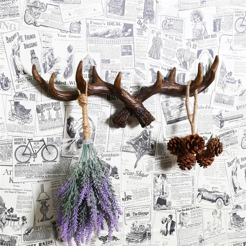 Рога одежда шляпа Вешалка настенная Домашний Декор американский творческий крюк