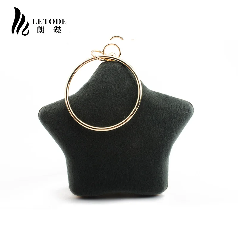 Женская вечерняя бархатная сумочка с кольцом на палец кошелек цепочке сумка