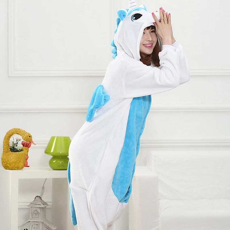 Оптовая Единорог Стежка Panda Мужская Фланелевые Пижамы Косплей Костюм Животных