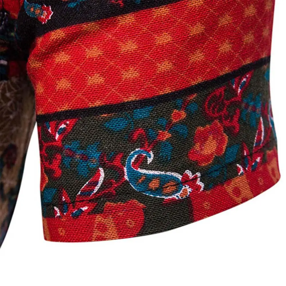 Fadzeco африканская одежда Dashik цветочный воротник поло мужская рубашка большого