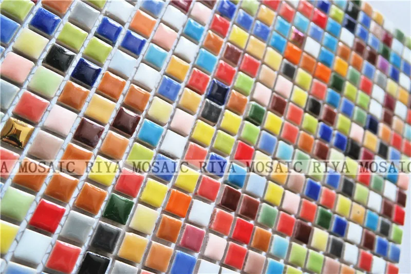 Бесплатная доставка RIYA керамическая мозаичная плитка конфетного цвета для