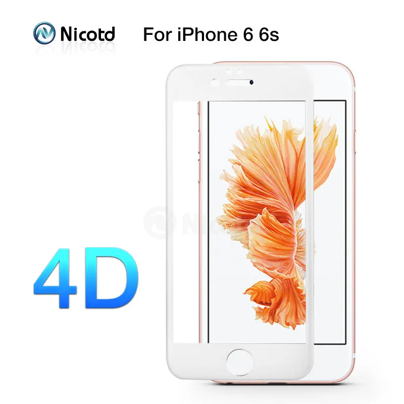 Nicodd 4D( 3D) полное покрытие Temepred стекло для iPhone 8 7 6 6s плюс нано покрытие анти-шок протектор экрана для iPhone X 10