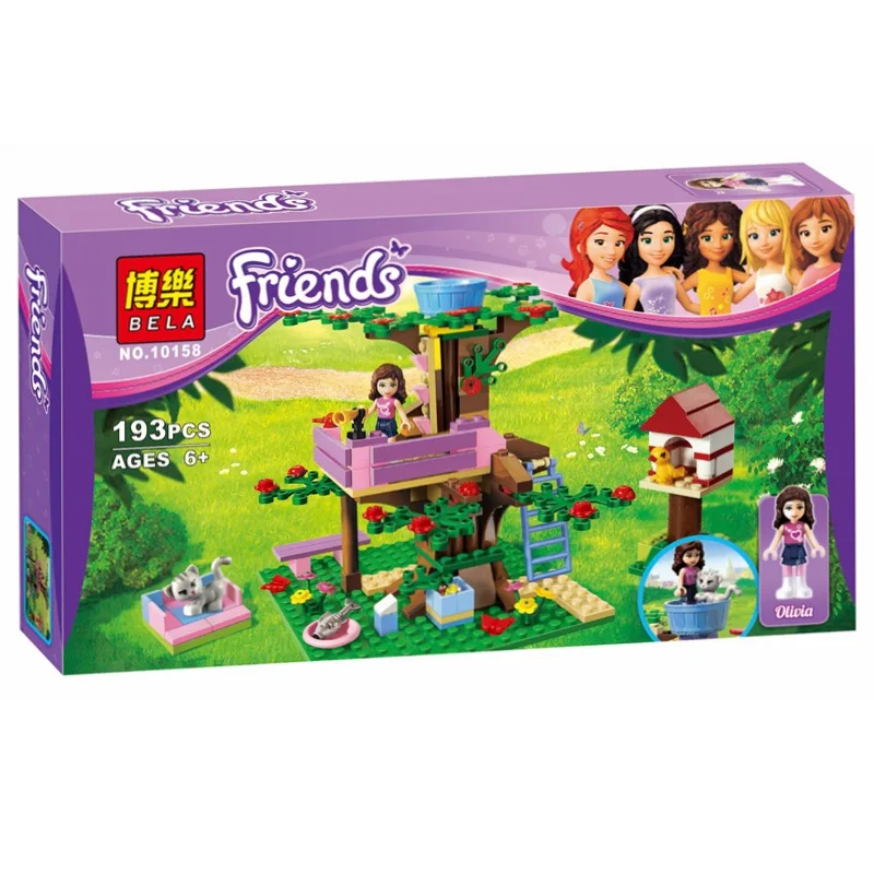 Amigos Serie 10158 Olivia Girls Arbol Casa Rompecabezas Ensamblar juguetes de bloques Construccion Bloques Muchacha |