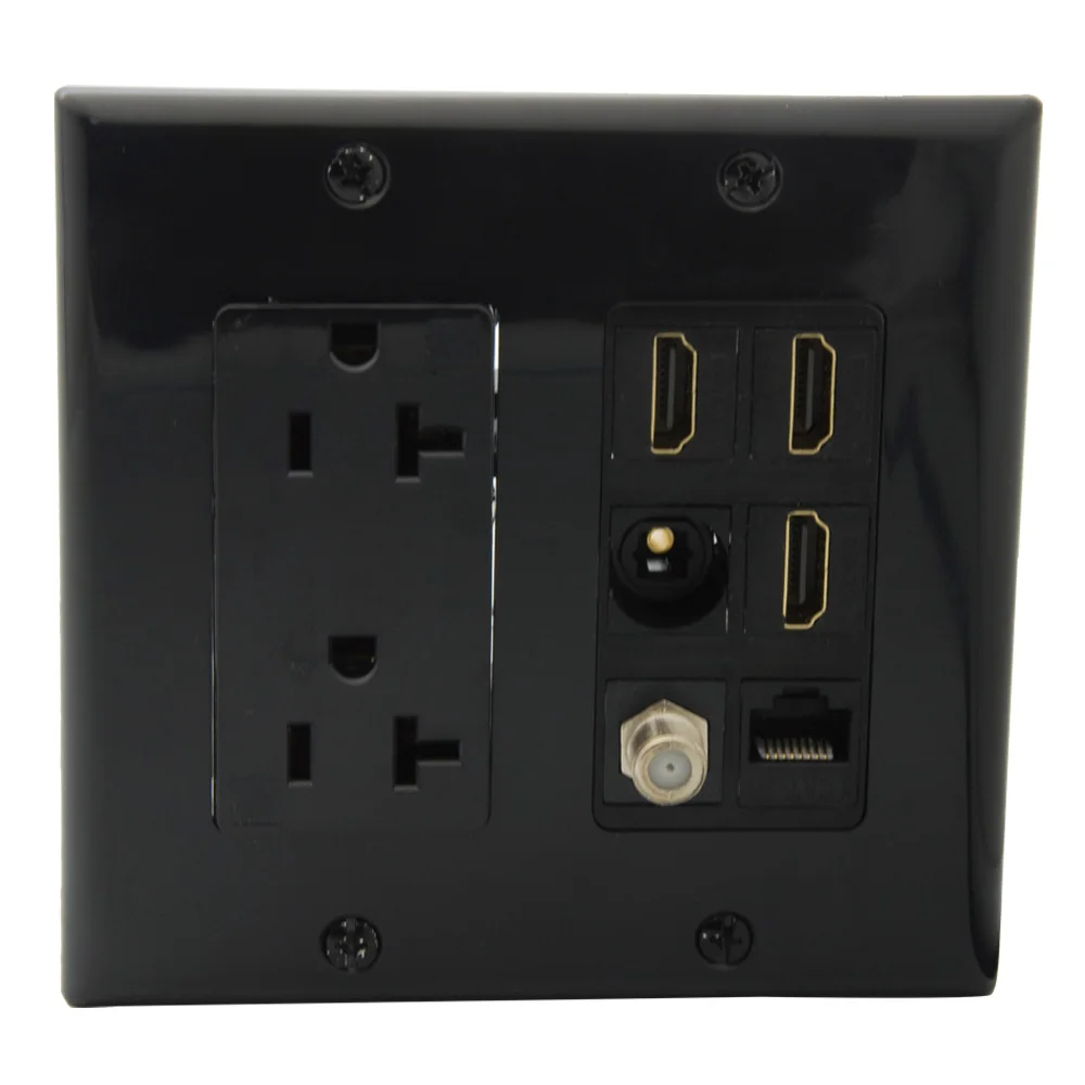 2 комплекта черный цвет порта американский стиль мощность переменного тока 3 HDMI 1