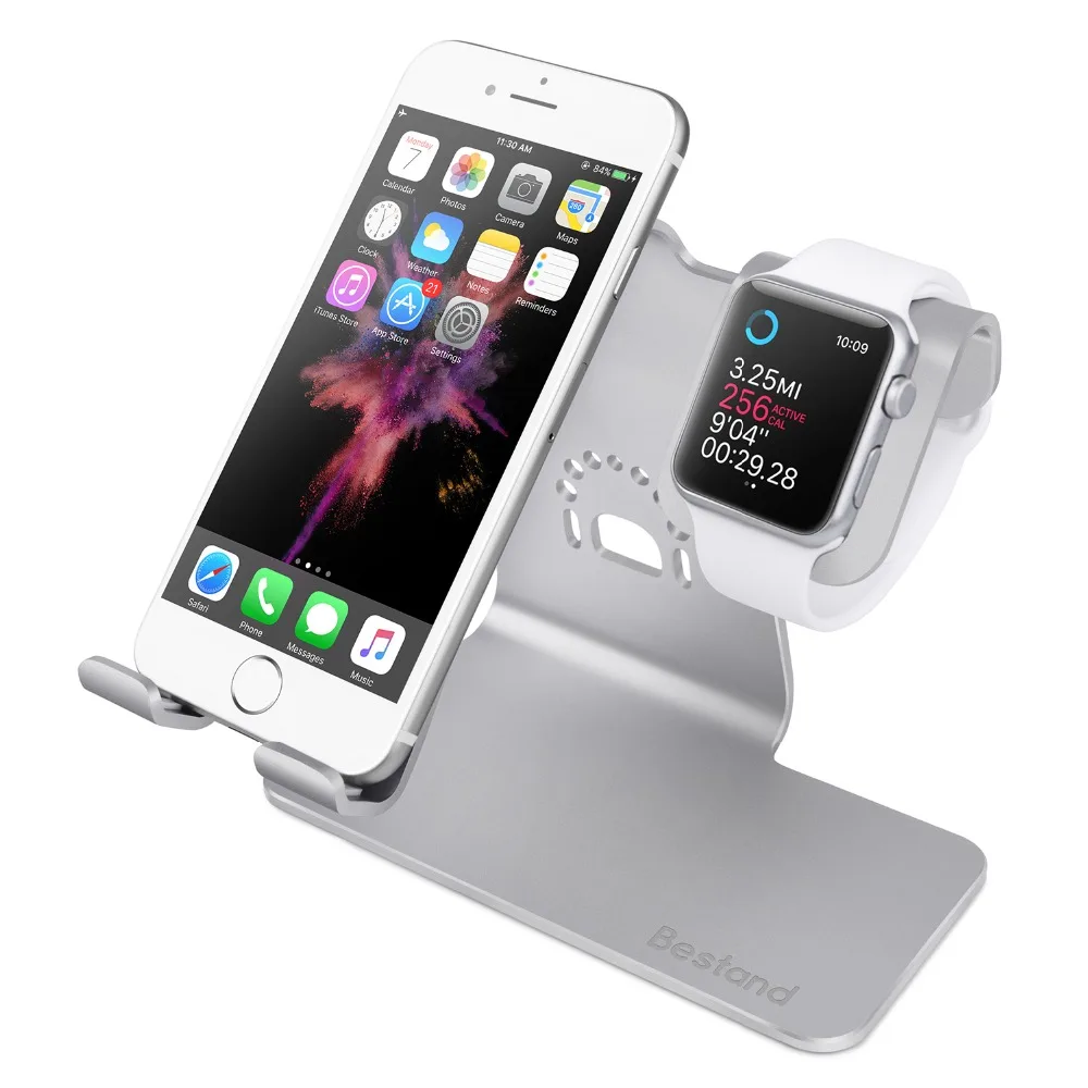 BESTAND 2 в 1 подставка для iPhone и iwatch зарядки Кронштейн алюминиевого сплава стенд