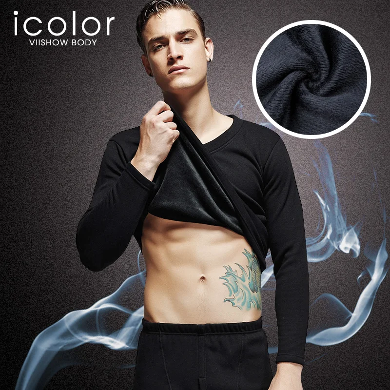 ICOLOR новая мода осенние мужские пижамы домашняя одежда теплая зимняя пижама с