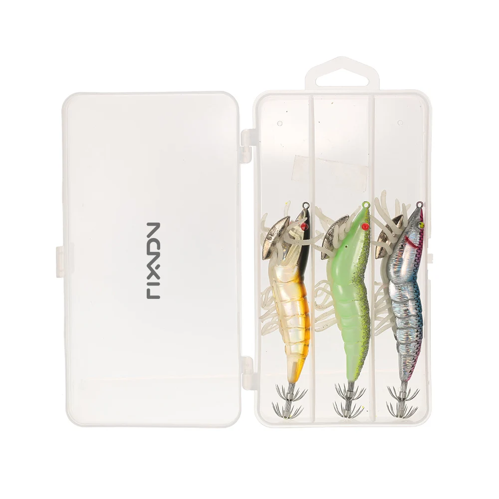 Lixada 3 шт./лот фосфоресцирующая рыболовная приманка креветка для креветки жесткий