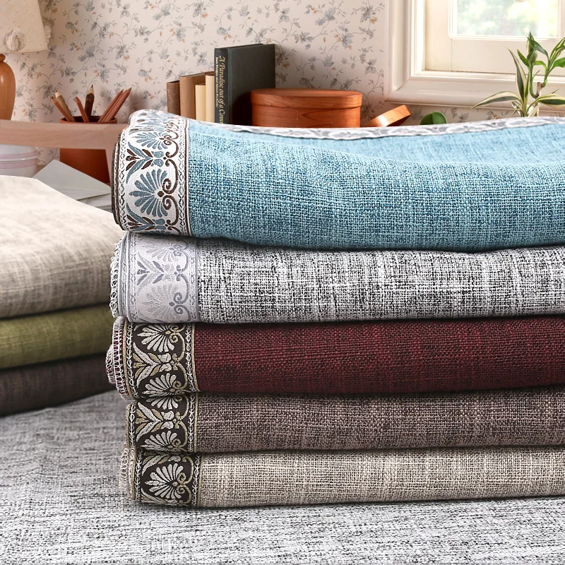 Абстрактная средиземноморская японская светло серая однотонная хлопковая