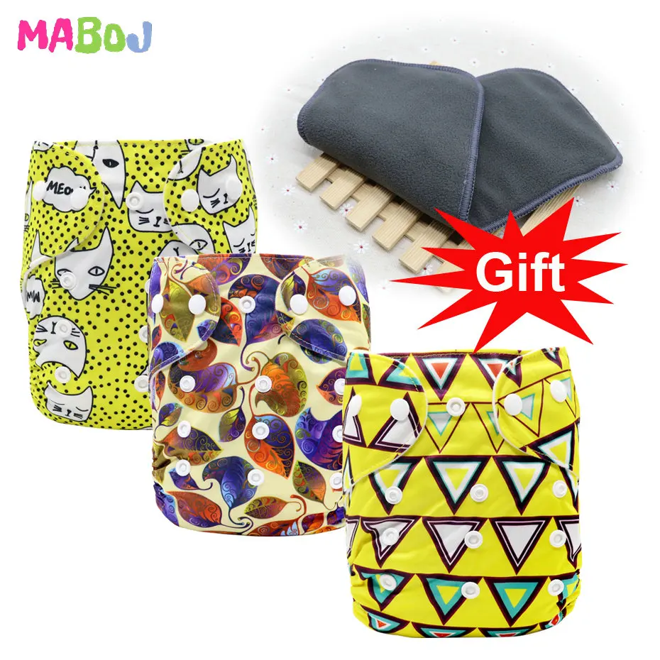 PD5-4-7 MABOJ Cloth Diapers Baby Pocket Cloth Diaper One Size Waterproof Nappy Reusable Cloth Nappies Set Washable Wholesale New - Цвет: PD5-4-7