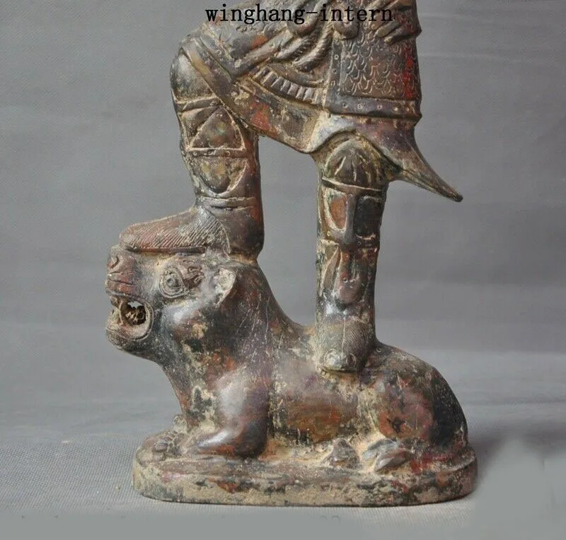 Свадебное украшение Han бронзовая фигурка периода династии Ware общая дверь бог