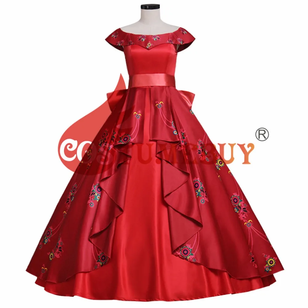 Costumebuy Elena of Avalor принцесса Елена косплей костюм красный бальный наряд вечерние женские платья на Хэллоуин на шнуровке нарядное платье на заказ