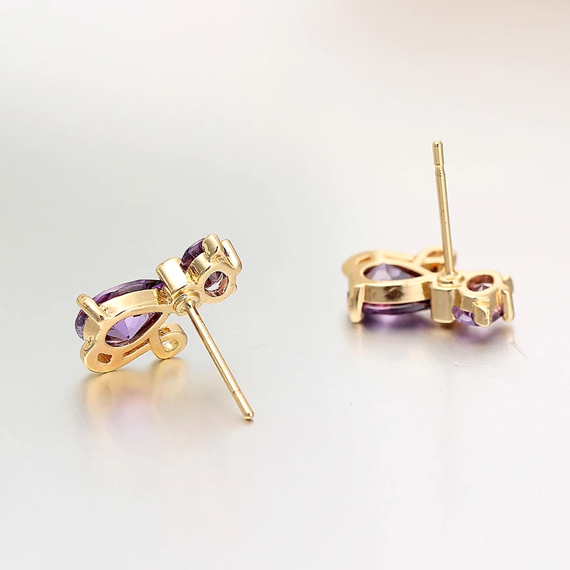 Милые серьги гвоздики желтого и золотого цвета с бантом искусственными