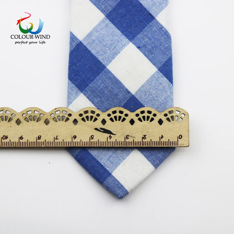 Новинка 2018 мужские хлопковые галстуки в клетку с узким воротником Классические