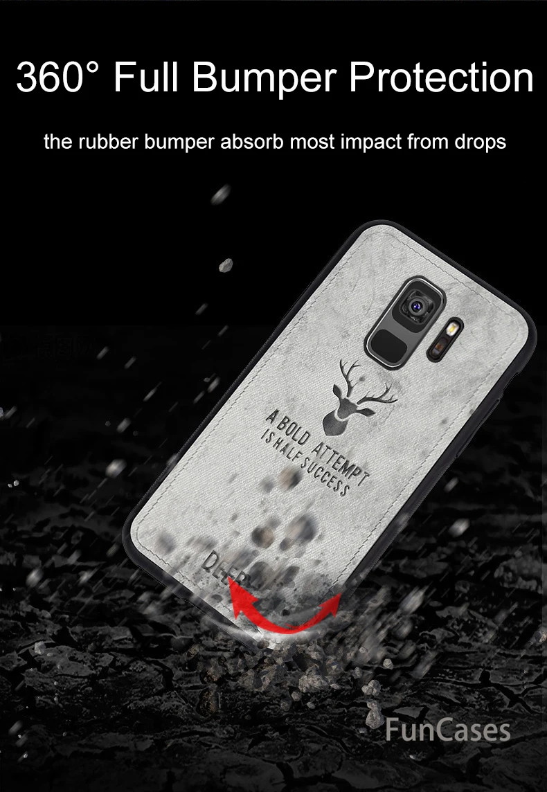 Для samsung Galaxy A8 2018 чехол из ткани с потертостями жесткая задняя крышка для A6 Plus