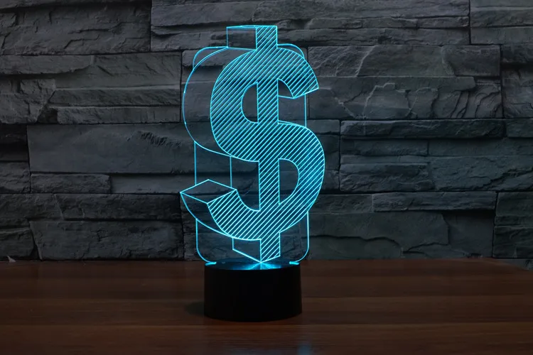 Детский подарок на день lamparas de mesa infantil 3D доллар USD корпоративный домашний декор