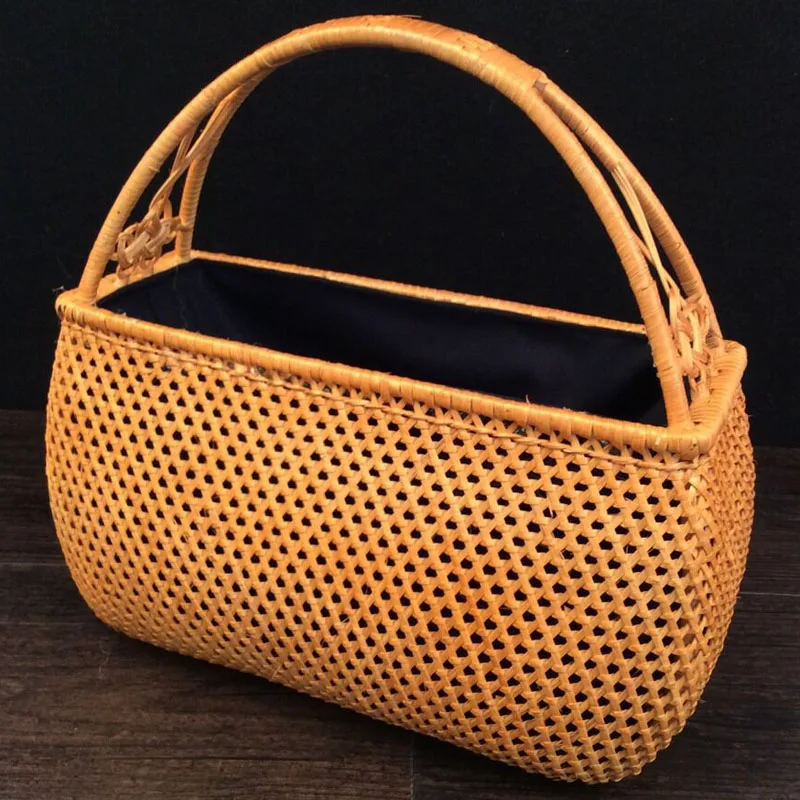 Дизайнерские сумки 2020 Высококачественная Сумочка из ротанга органайзер