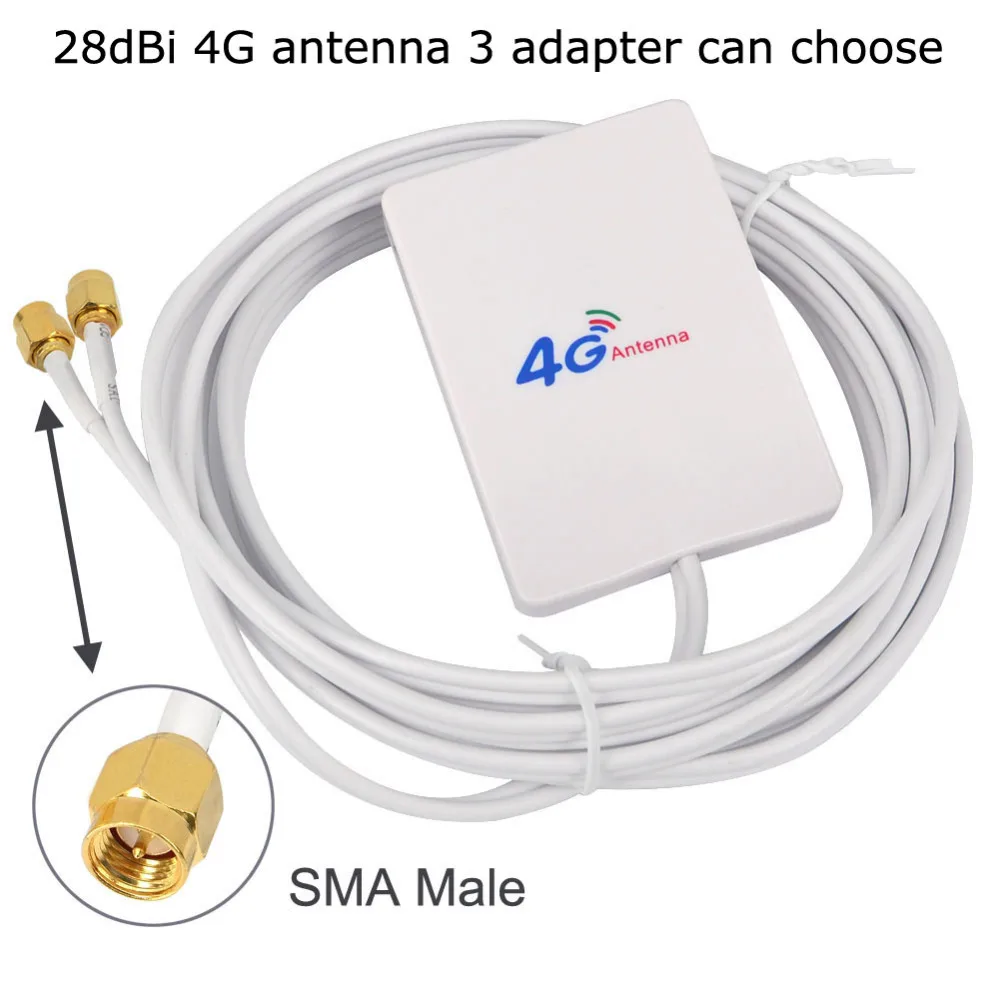Новинка 4G антенна 28dBi SMA Male/CRC9/TS9 Aeria для 4G LTE FDD/TDD маршрутизатор модем E3272 E5372 E5573 E3372 B315 B525 B593 B31