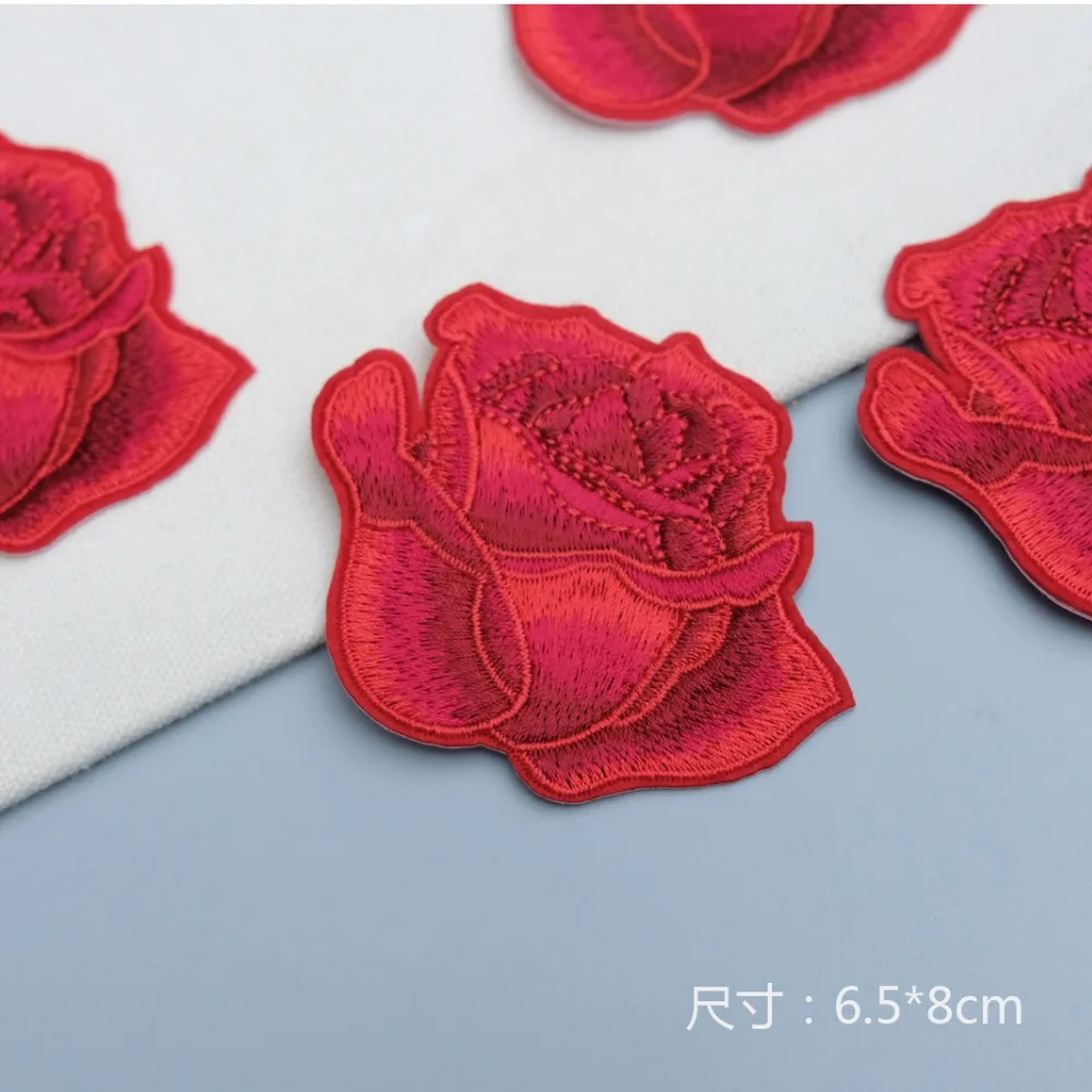 Высококачественные красные розы фотообои для одежды патчи глажки аксессуары