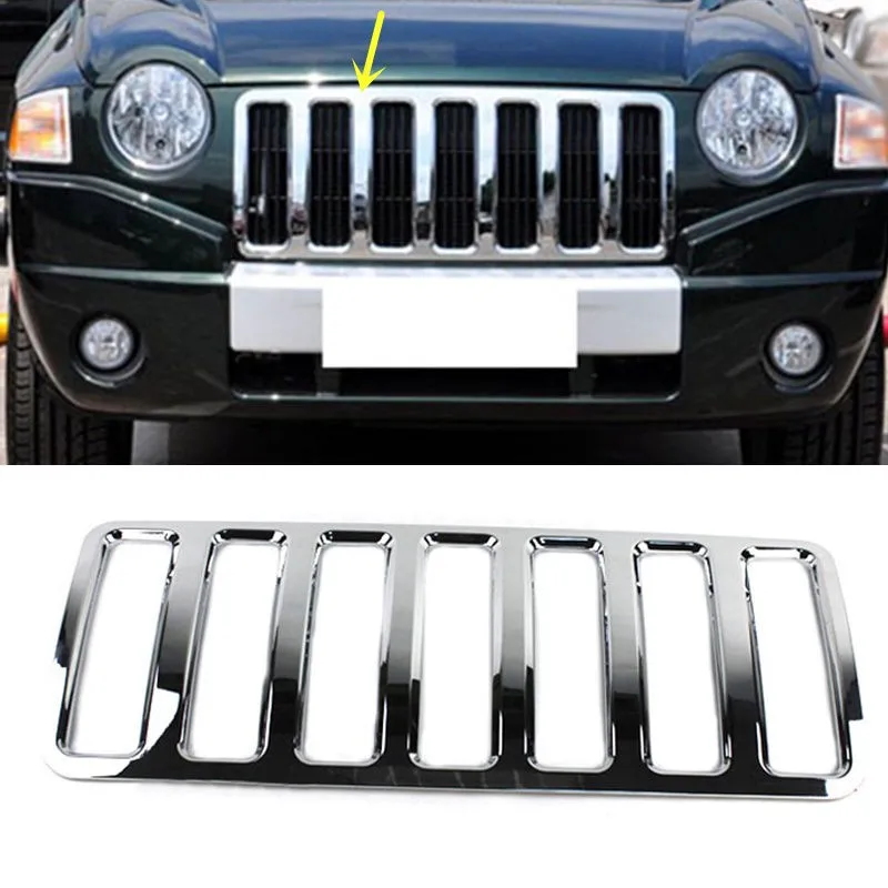 Для Jeep Compass 2007 2008 2009 2010 сотовая передняя решетка сетчатая вставка отделка