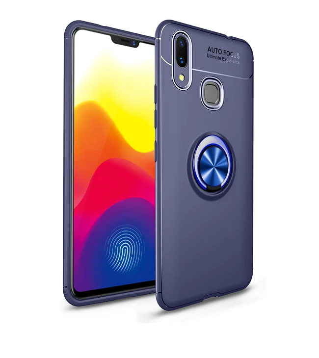Для samsung galaxy M20 чехол с кольцом на палец противоударный чехол с магнитным кронштейном Мягкая силиконовая задняя накладка из ТПУ чехол для samsung M10 M20 чехол - Цвет: Blue