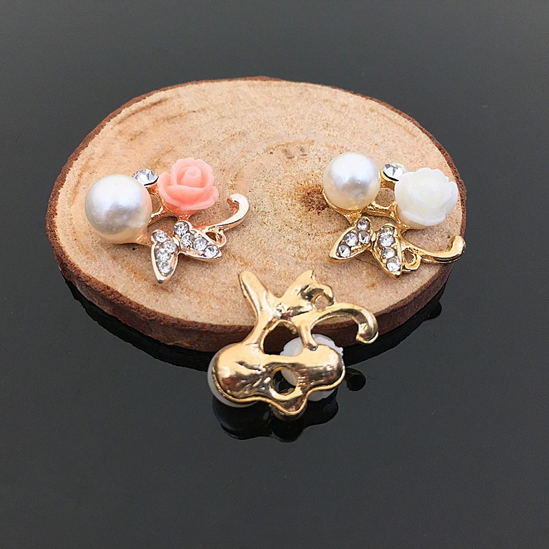 2016New 100 шт хрустальные стразы с бабочкой и цветами перламутровыми пуговицами для