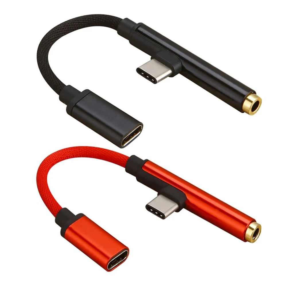 Зарядное устройство для наушников 2 в 1 usb 3.1 Type C Папа мама аудиоразъем 3 5 мм Кабель