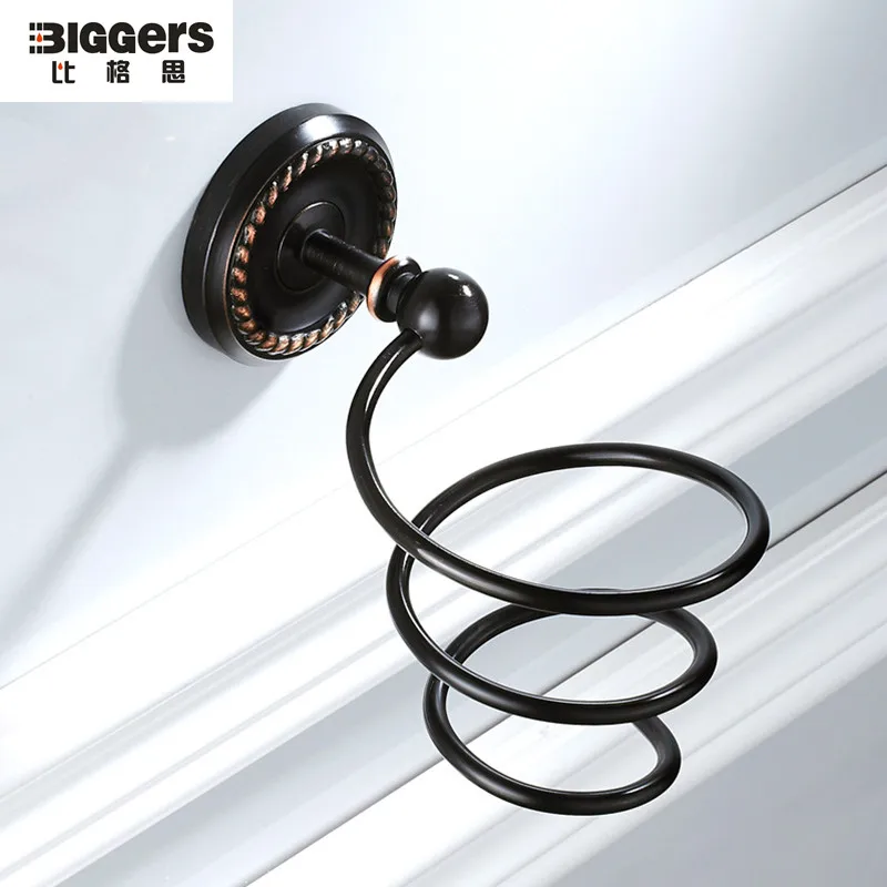 Бесплатная доставка черный бронзовый медный фен для ванной комнаты стойка