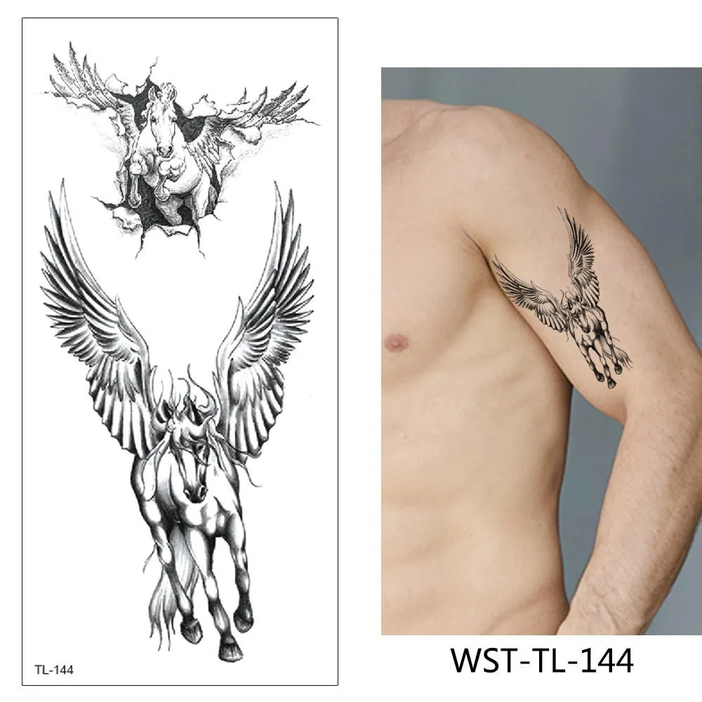 WST-TL-144 Glaryyears 1 шт. временная татуировка на грудь Наклейка Красочные поддельные тату флеш-тату водонепроницаемый маленький боди-арт женский WST-TL 20 видов конструкций - Цвет: WST-TL-144