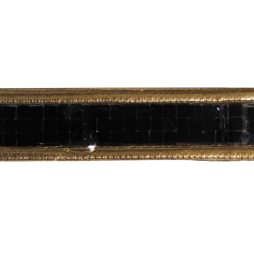 Утюжок для рукоделия черного и золотого цвета 5 ярдов декоративная лента