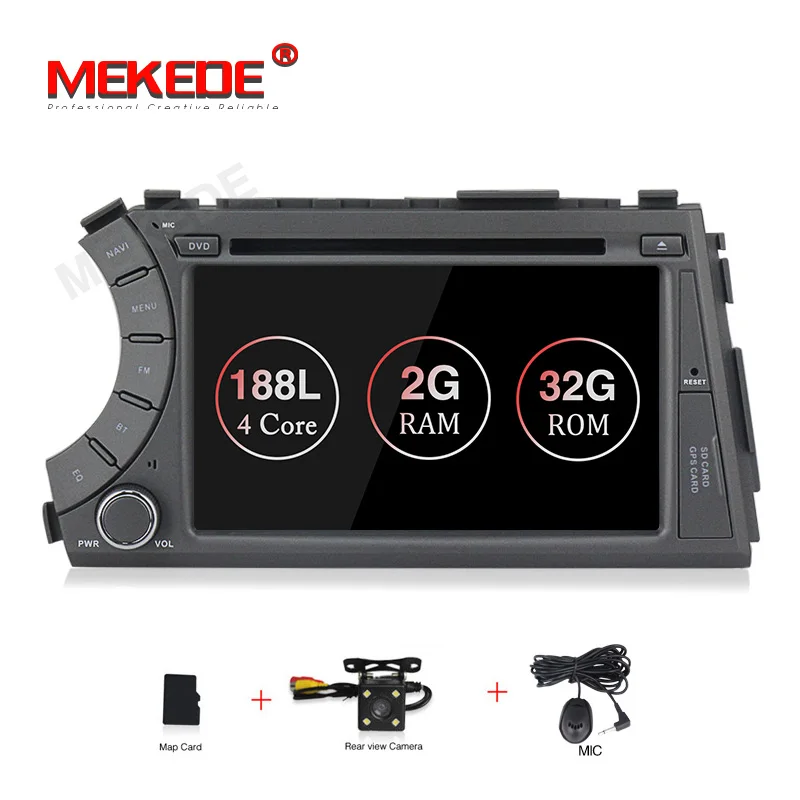 add camera MEKEDE 2din HD 1024X600 четырехъядерный 4 Android 9,1 2G ram автомобильный DVD для Ssang Yong SsangYong Kyron Actyon 2005-2013 gps Радио стерео - Цвет: add camera