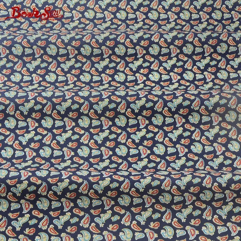 Booksew хлопок поплин Ткань Аксессуары Вышивание лоскутное платье темно-Постельные