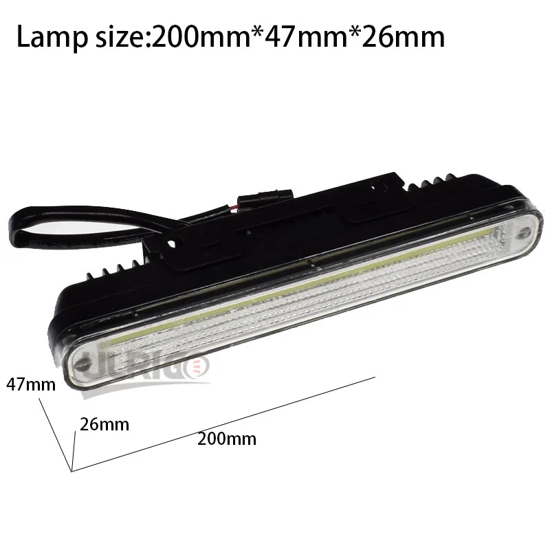 2 шт. Universel Etanche COB Feux de jour Led DRL directeurs Brouillard Conduite Lampe pour Voitures Cool Blanc 12 V 1200LM