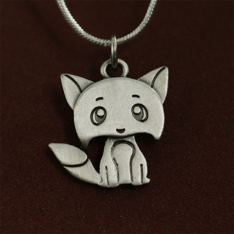 lanseis 20pcs wholesale tiny Cute Cartoon fox pendants for women necklace Animal jewelry Simple necklaces Female gift friend | Украшения и