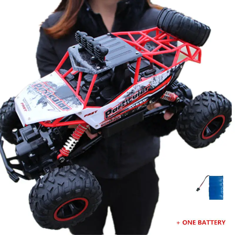 37 см Радиоуправляемая машина 1/12 4WD 4x4 водительский автомобиль Двойной Мотор привод Bigfoot автомобиль пульт дистанционного управления модель автомобиля внедорожник игрушка - Цвет: 37redone battery