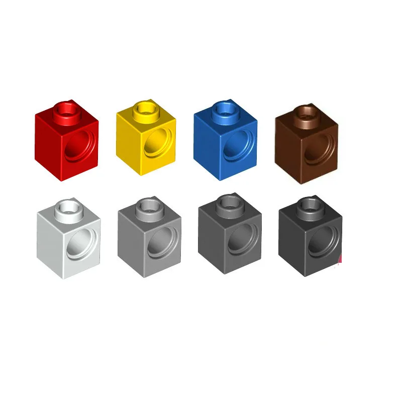 100 шт./лот MOC Hole Bricks Technic Parts 1x1 Dots совместим с 6541 деталями образовательные