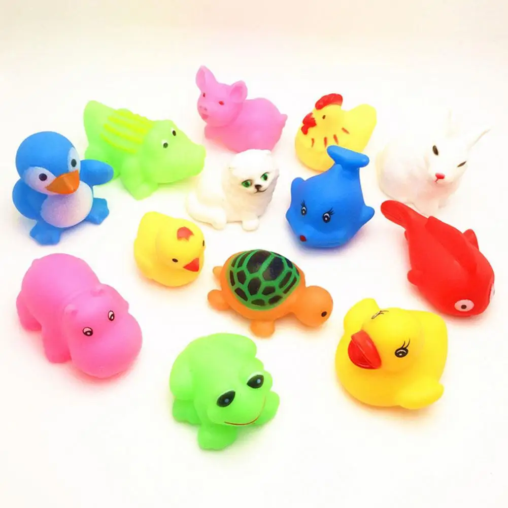 

Children bathing water toys 13 pieces bathing water toys Animal pinching called sounding toys Summer baby children's toys