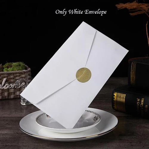 Only White Envelope 50 шт лазерная резка розовое сердце свадебные приглашения открытки поздравительные открытки на заказ с ленты для свадебного украшения вечерние принадлежности для мероприятий - Цвет: Only White Envelope