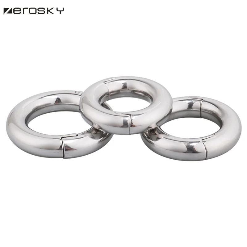 Магнитное кольцо для пениса из нержавеющей стали Растяжитель мошонки тяжелый