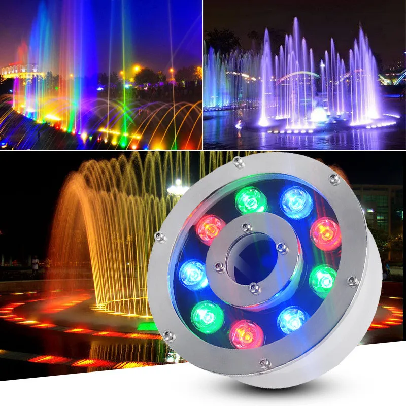 

Led Fountain Light 6W 9W 12W 18W Led Pool Light AC12-24V DC12V Underwater Lights Outdoor Fountains Waterproof IP68 RGB Pool Lamp