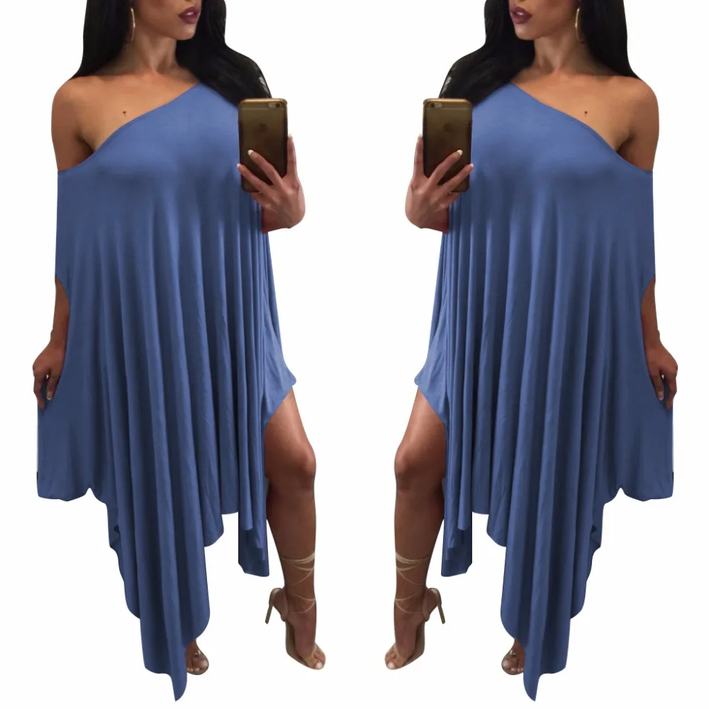 2017 Для женщин летнее платье Асимметричный Платья для Плиссированные Свободные с