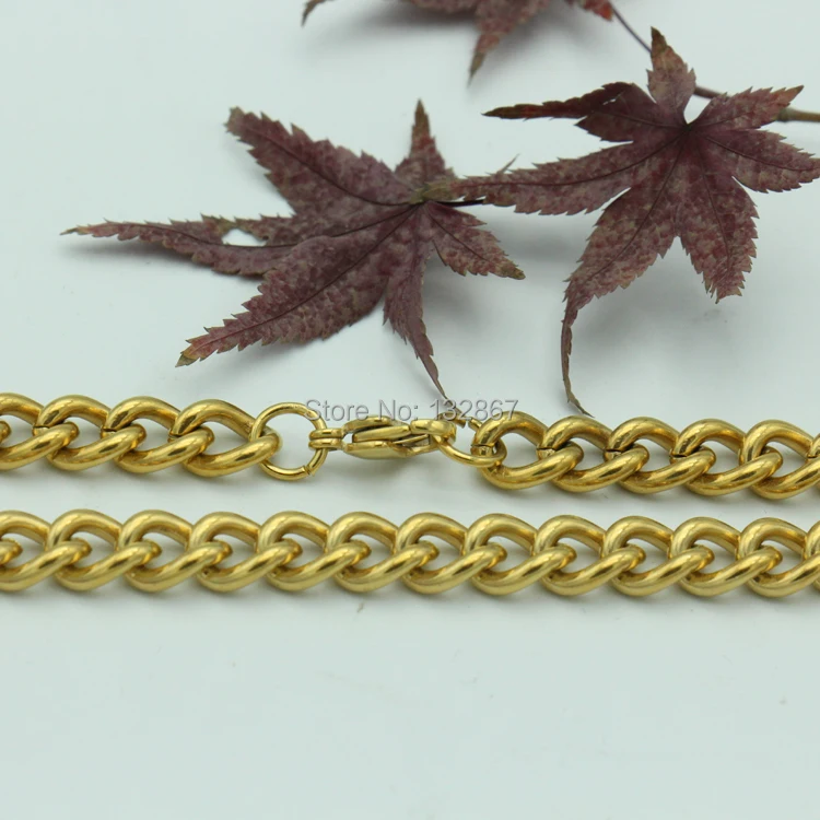 Цепочка мужская из нержавеющей стали ковбойская цепь золотистая 9 мм 24 дюйма |