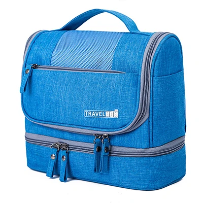 blue Модная дорожная сумка для мытья косметики, продуктов по уходу за кожей, цифровые продукты, водонепроницаемый органайзер для хранения, многофункциональная зона хранения - Цвет: blue