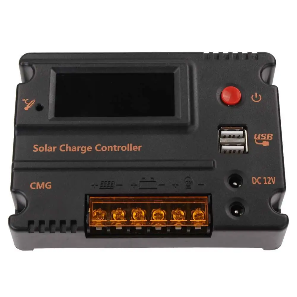20A ЖК-панель солнечной батареи регулятор заряда контроллера 12В 24В Авто