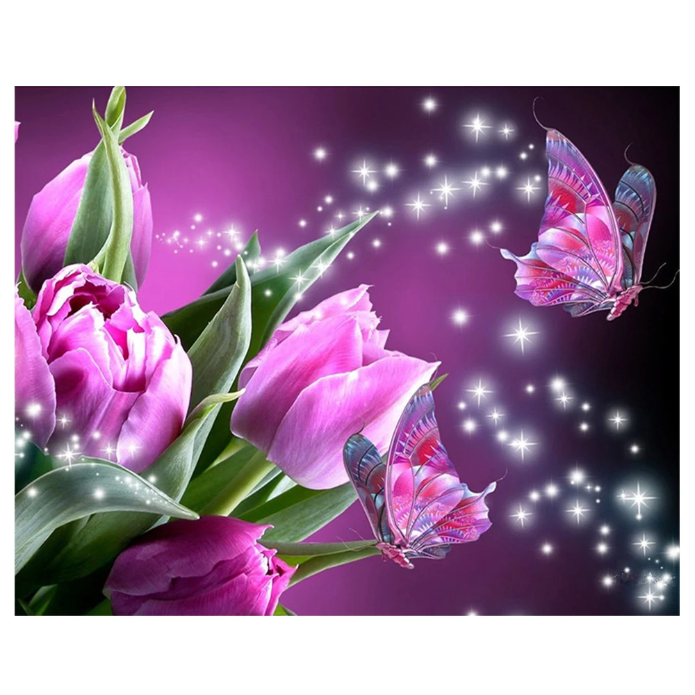 DIY Diamond Embroidery Flower Painting Cross Stitch Full Square Rhinestone Mosaic Unfinished Home Decoration Gift | Дом и сад