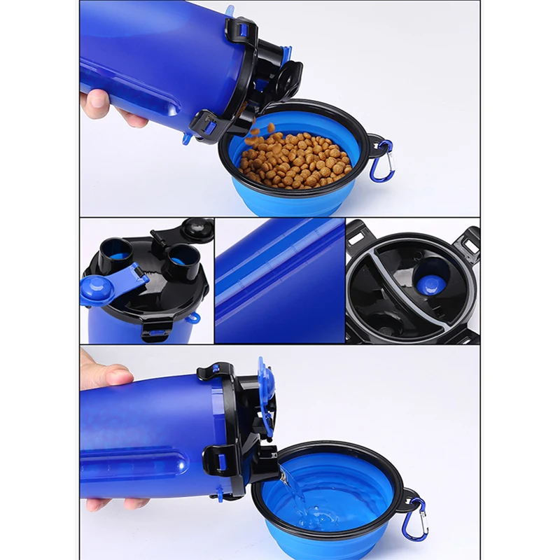 Портативная чашка 2 в 1 для Кормления Собаки домашних животных кошачья еда