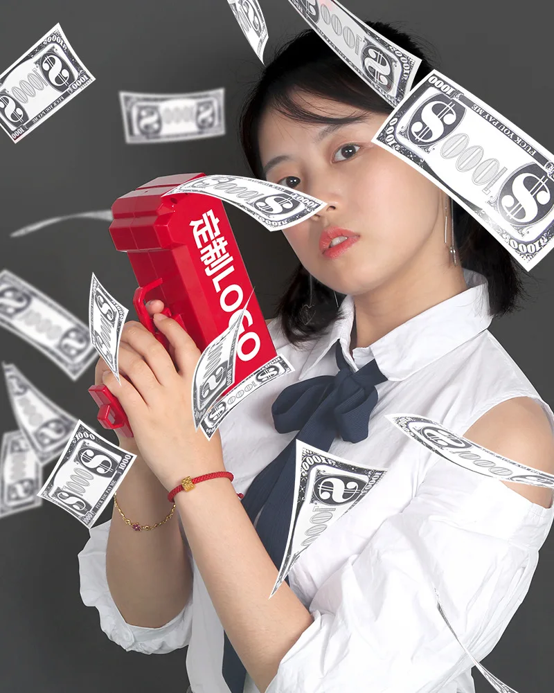 Новый пистолет для денег Make It Rain красная розовая игрушка рождественский подарок
