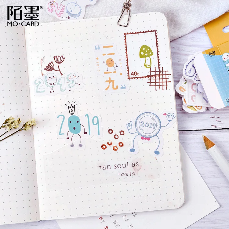 46 шт./компл. Kawaii 2019 наклейка на день декоративные наклейки для мобильных
