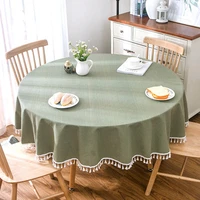 garden home large round tablecloth tablecloth green small plaid cotton and linen round table cloth coffee table